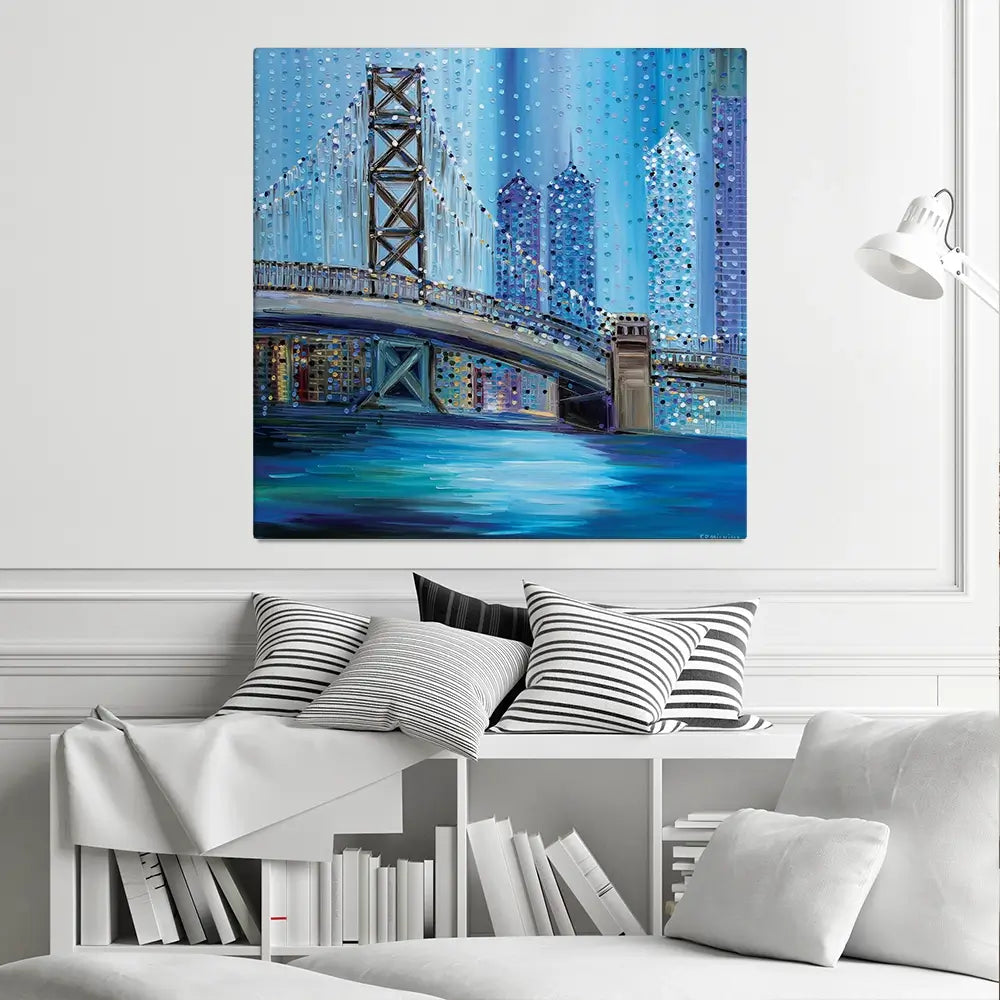 Philadelphia Bridge Canvas Print Philadelphia Bridge Canvas Print wall art product Ekaterina Ermilkina