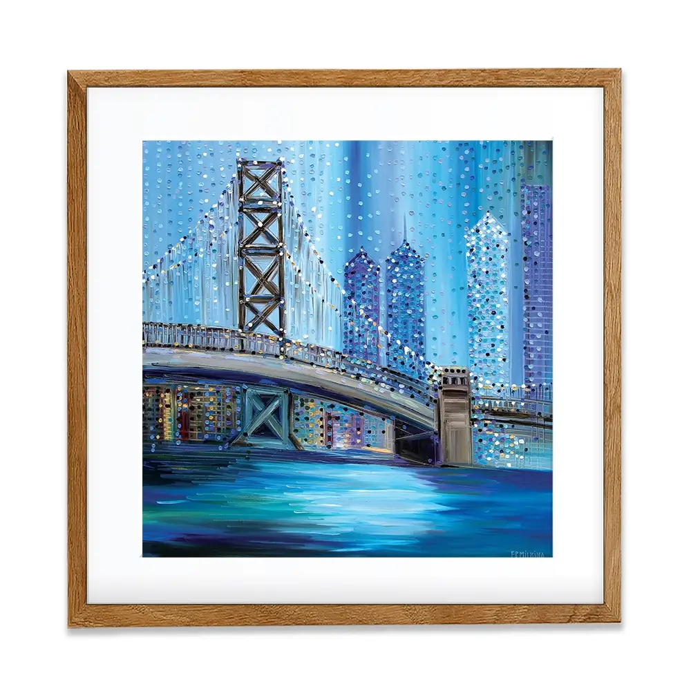 Philadelphia Bridge Framed Art Print Philadelphia Bridge Framed Art Print wall art product Ekaterina Ermilkina