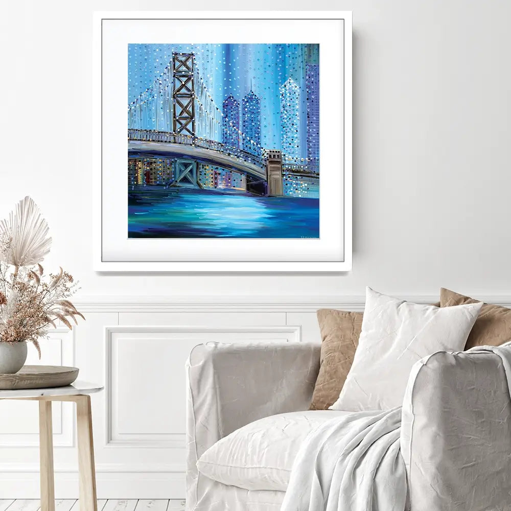 Philadelphia Bridge Framed Art Print Philadelphia Bridge Framed Art Print wall art product Ekaterina Ermilkina