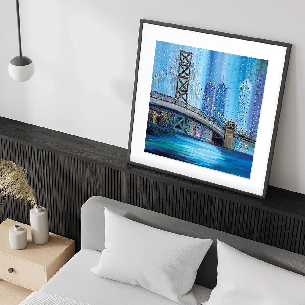 Philadelphia Bridge Framed Art Print Philadelphia Bridge Framed Art Print wall art product Ekaterina Ermilkina