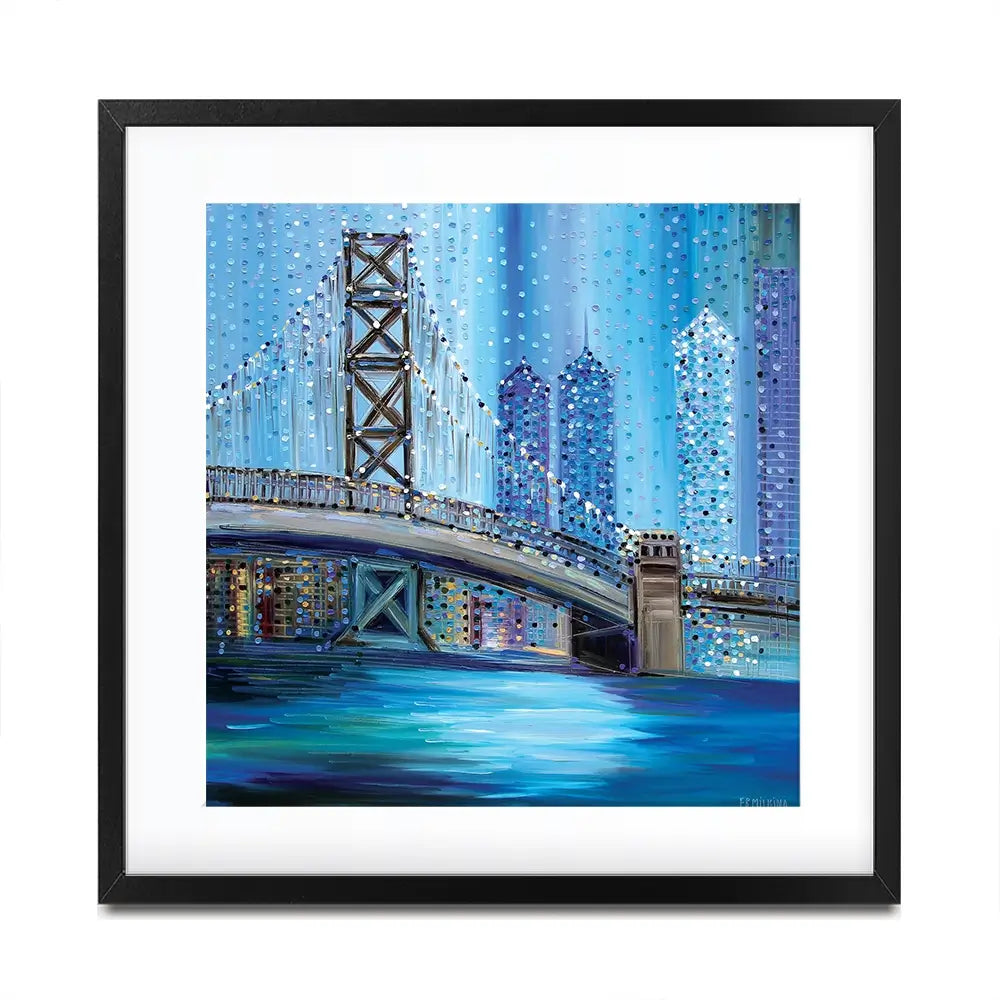Philadelphia Bridge Framed Art Print Philadelphia Bridge Framed Art Print wall art product Ekaterina Ermilkina