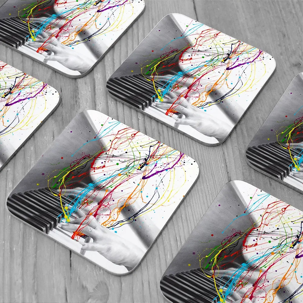 Piano Performance Coaster Set Piano Performance Coaster Set wall art product Ashvin Harrison