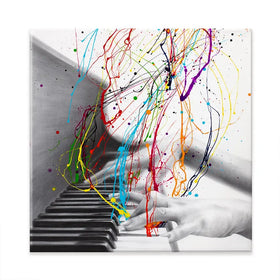 Piano Performance Square Canvas Print Piano Performance Square Canvas Print wall art product Ashvin Harrison