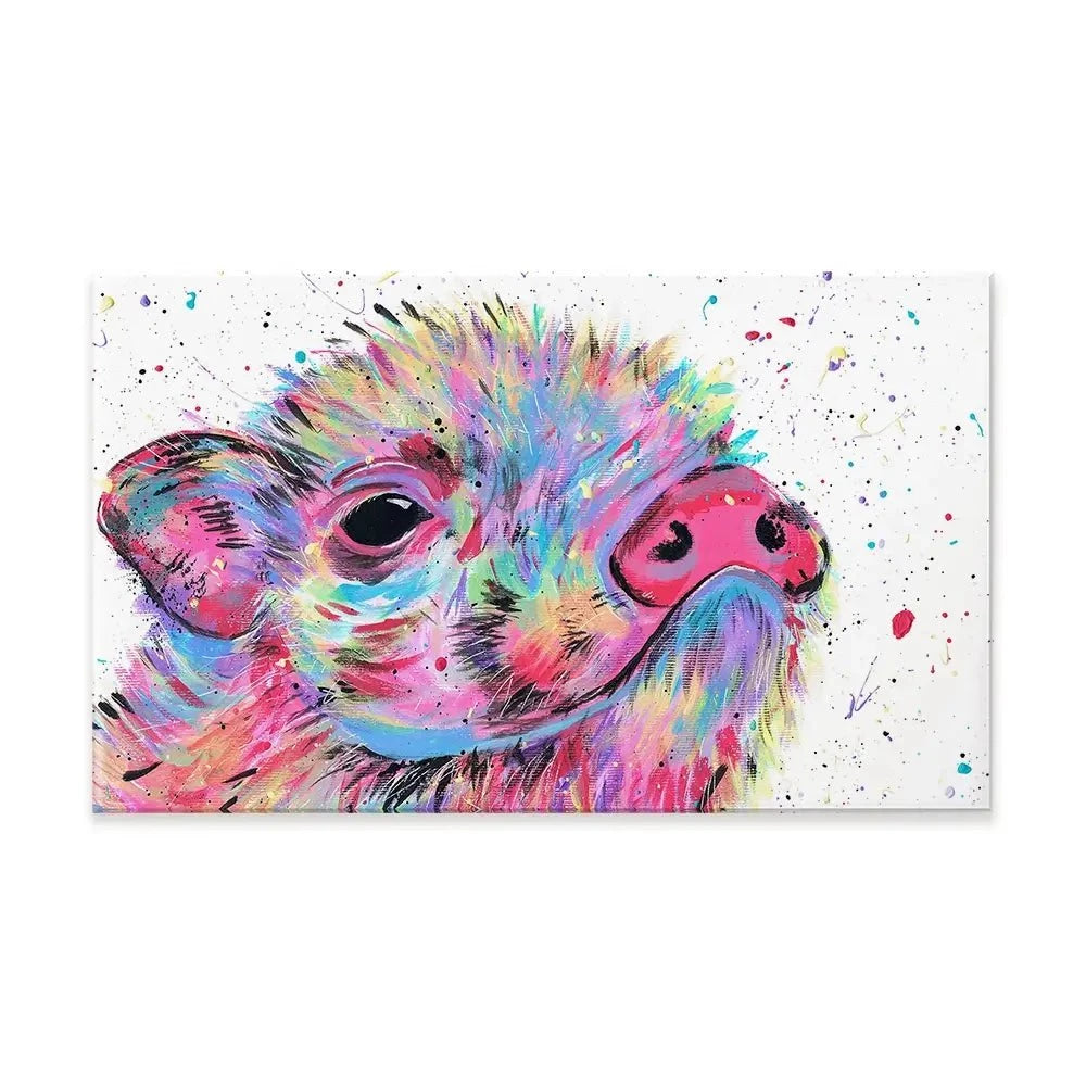 Pig Boo Canvas Print Pig Boo Canvas Print wall art product Emma LC Art