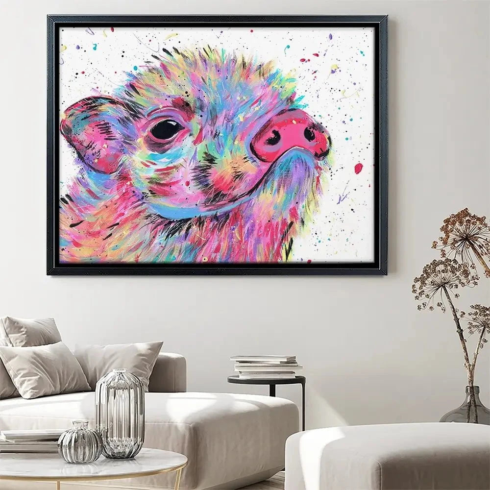 Pig Boo Canvas Print Pig Boo Canvas Print wall art product Emma LC Art