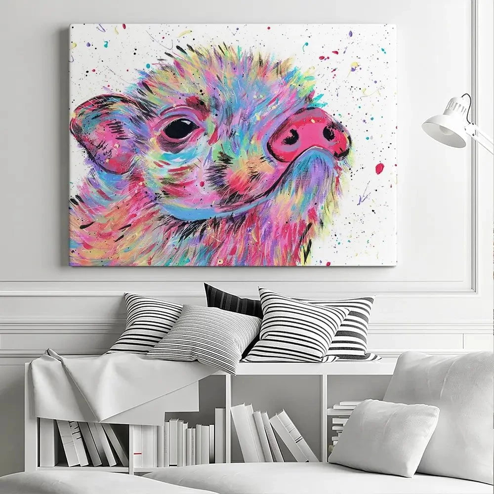 Pig Boo Canvas Print Pig Boo Canvas Print wall art product Emma LC Art