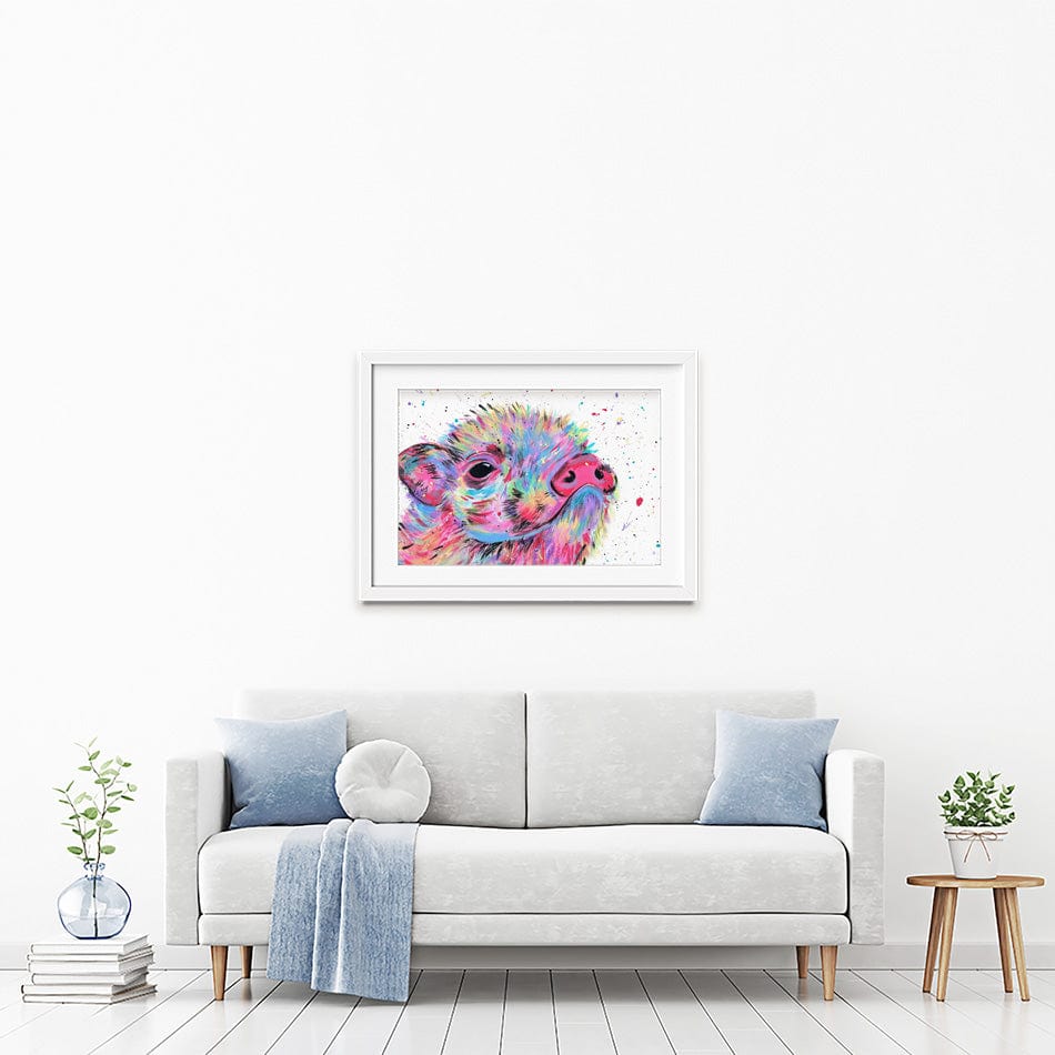 Pig Boo Framed Art Print wall art product Emma LC Art
