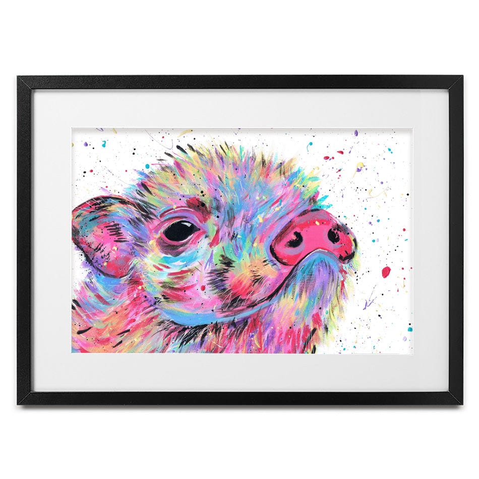 Pig Boo Framed Art Print wall art product Emma LC Art