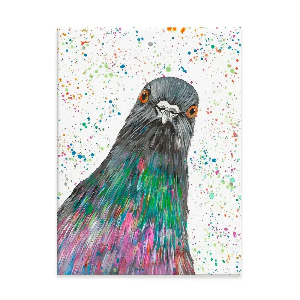 Pigeon Carter Canvas Print Pigeon Carter Canvas Print wall art product Emma LC Art