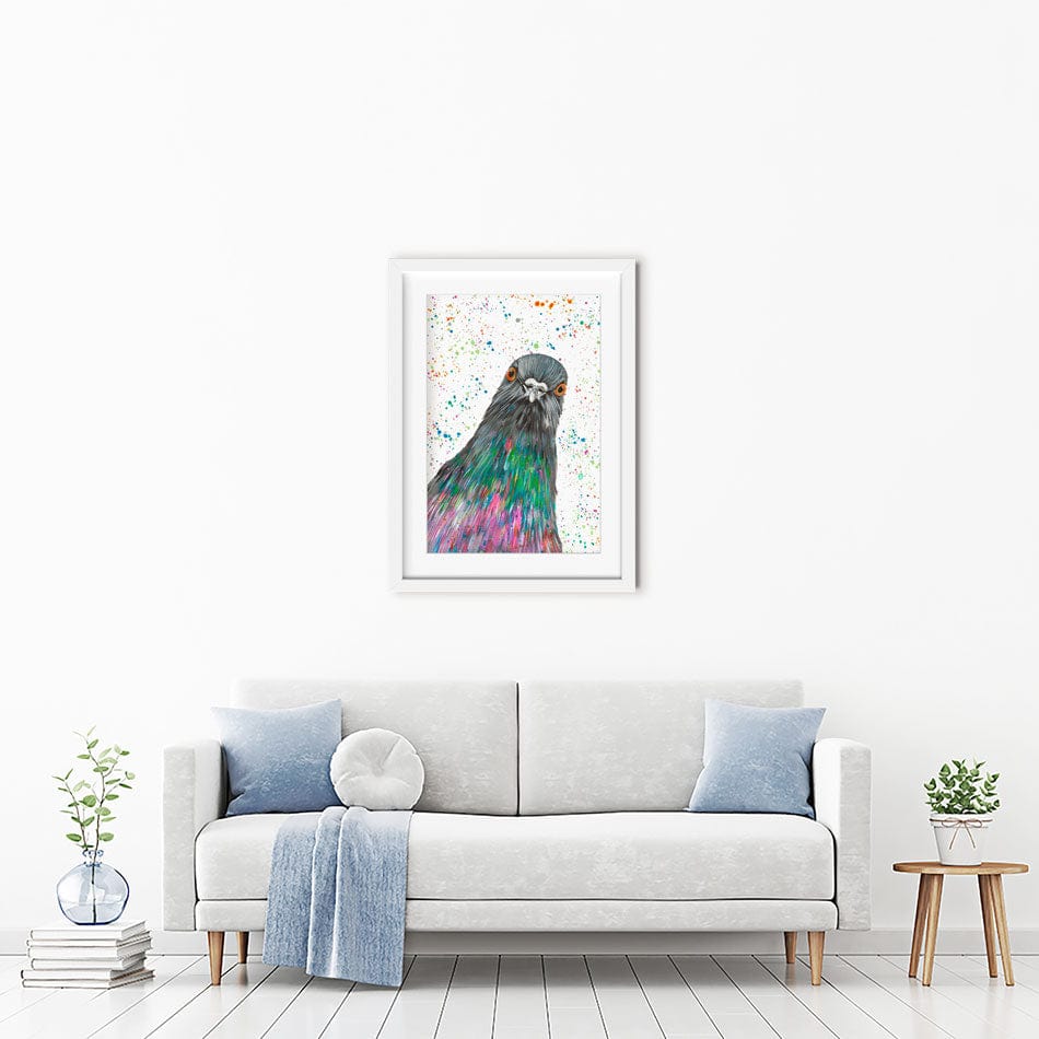 Pigeon Carter Framed Art Print wall art product Emma LC Art