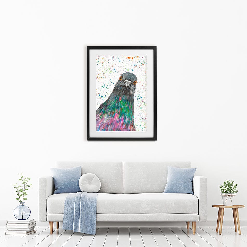 Pigeon Carter Framed Art Print wall art product Emma LC Art