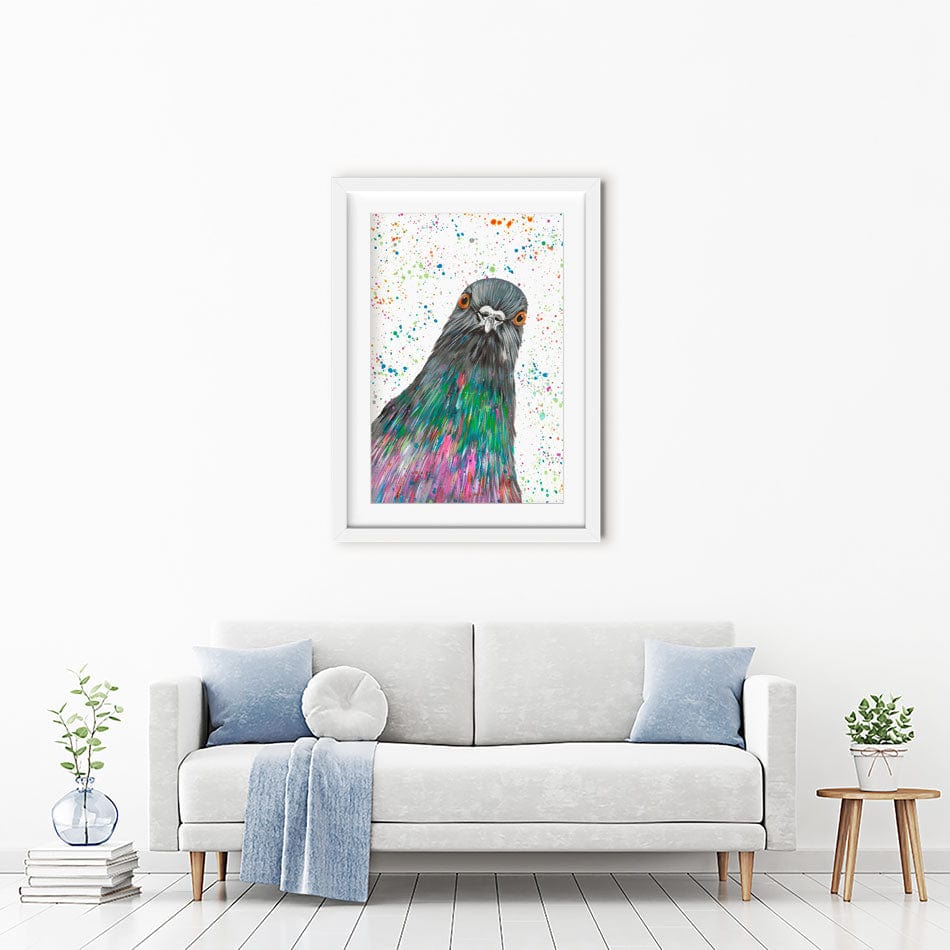 Pigeon Carter Framed Art Print wall art product Emma LC Art