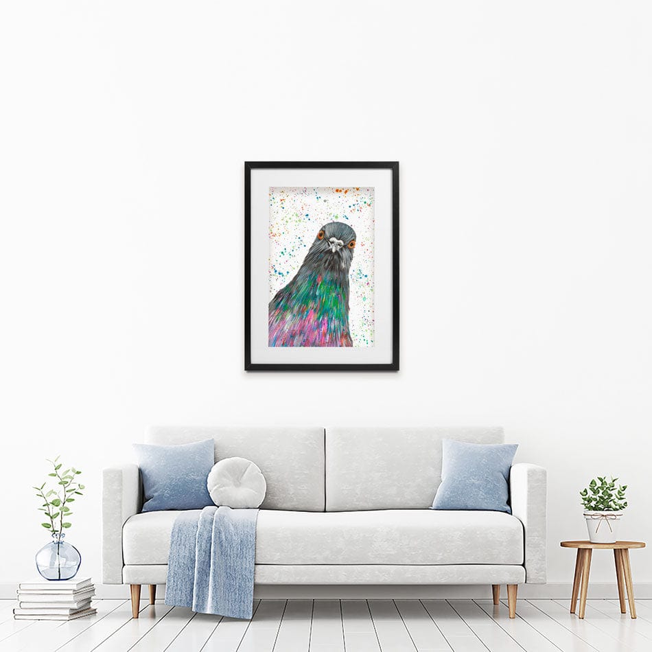 Pigeon Carter Framed Art Print wall art product Emma LC Art