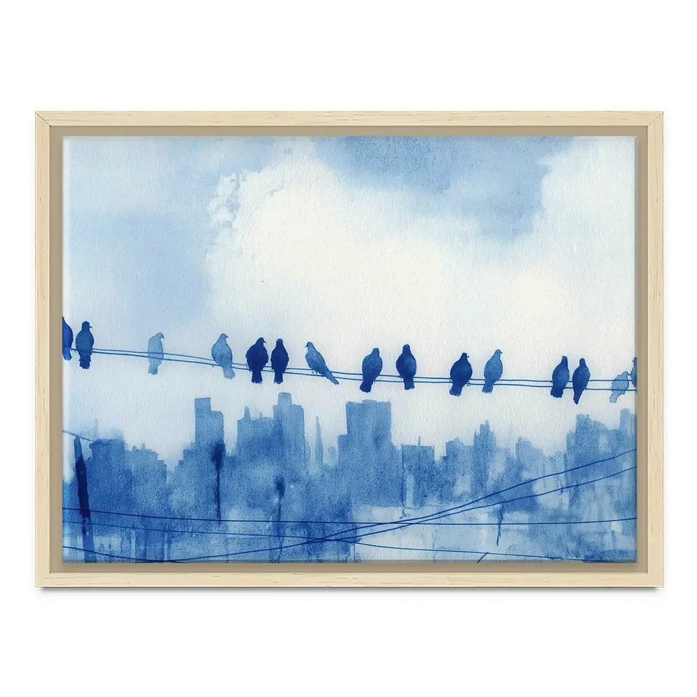 Pigeons Over New York Canvas Print Pigeons Over New York Canvas Print wall art product Chromatic Storm Studio