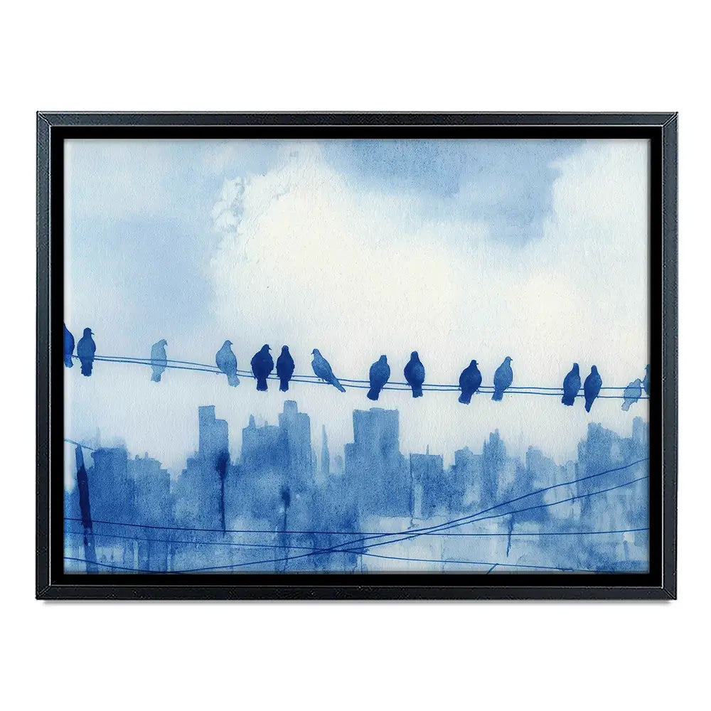 Pigeons Over New York Canvas Print Pigeons Over New York Canvas Print wall art product Chromatic Storm Studio