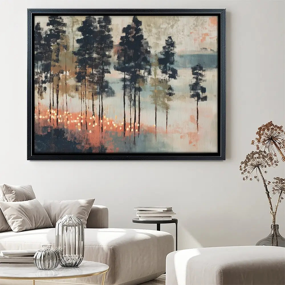 Pine Forest At Twilight Canvas Print Pine Forest At Twilight Canvas Print wall art product Chromatic Storm Studio