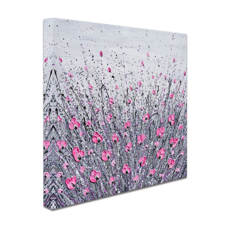 Pink And Grey Flowers Canvas Print wall art product Olga Tkachyk