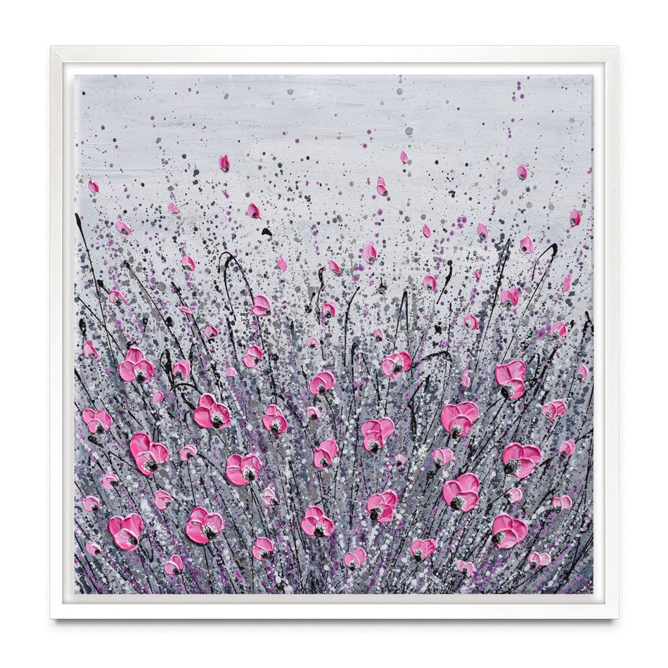 Pink And Grey Flowers Canvas Print wall art product Olga Tkachyk