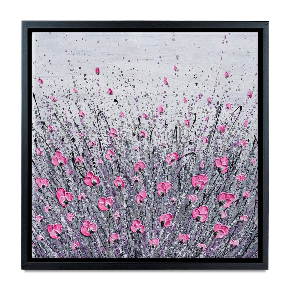 Pink And Grey Flowers Canvas Print wall art product Olga Tkachyk
