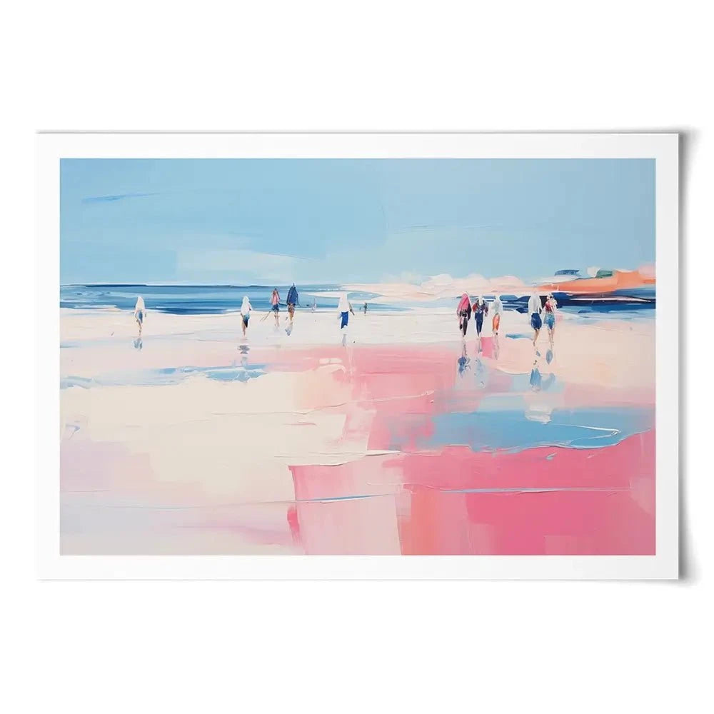 Pink Beach Art Print Pink Beach Art Print wall art product Arlington Prints - Independent