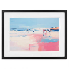 Pink Beach Framed Art Print Pink Beach Framed Art Print wall art product Arlington Prints - Independent