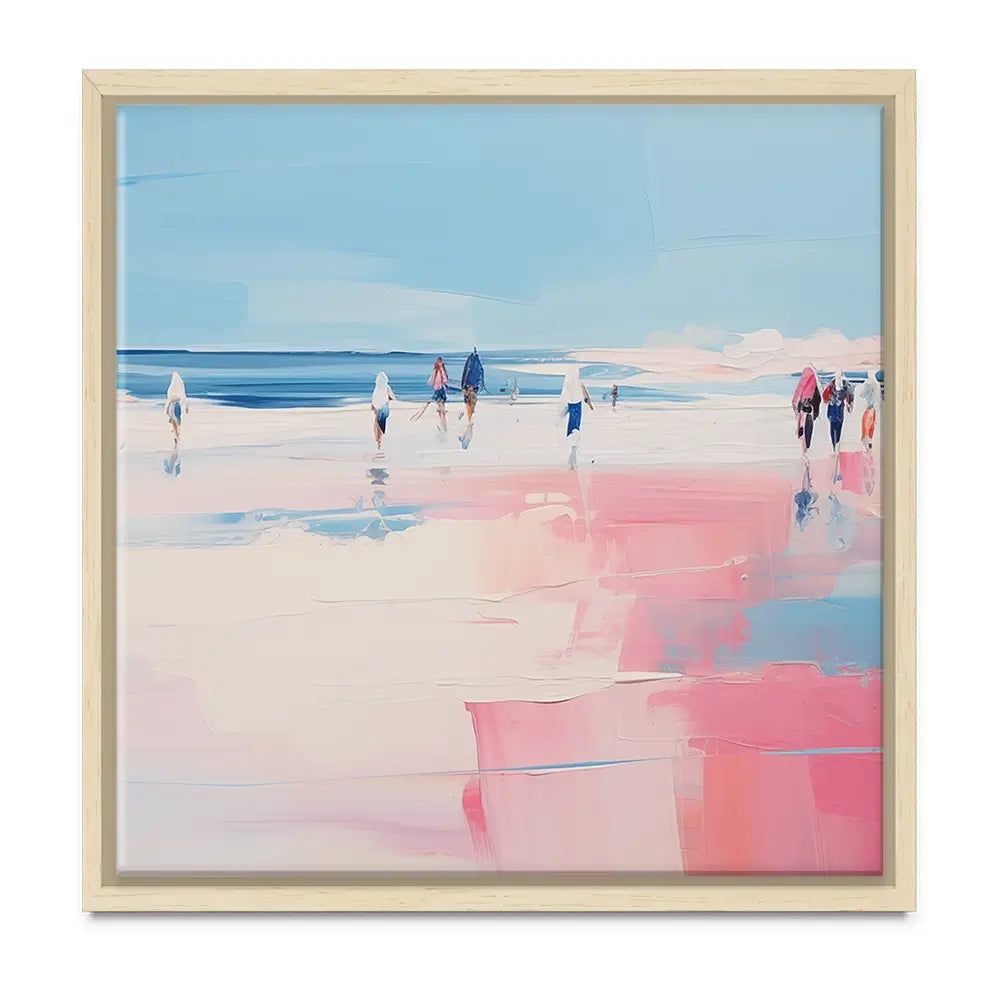 Pink Beach Oversized Canvas Print Pink Beach Oversized Canvas Print wall art product Arlington Prints - Independent