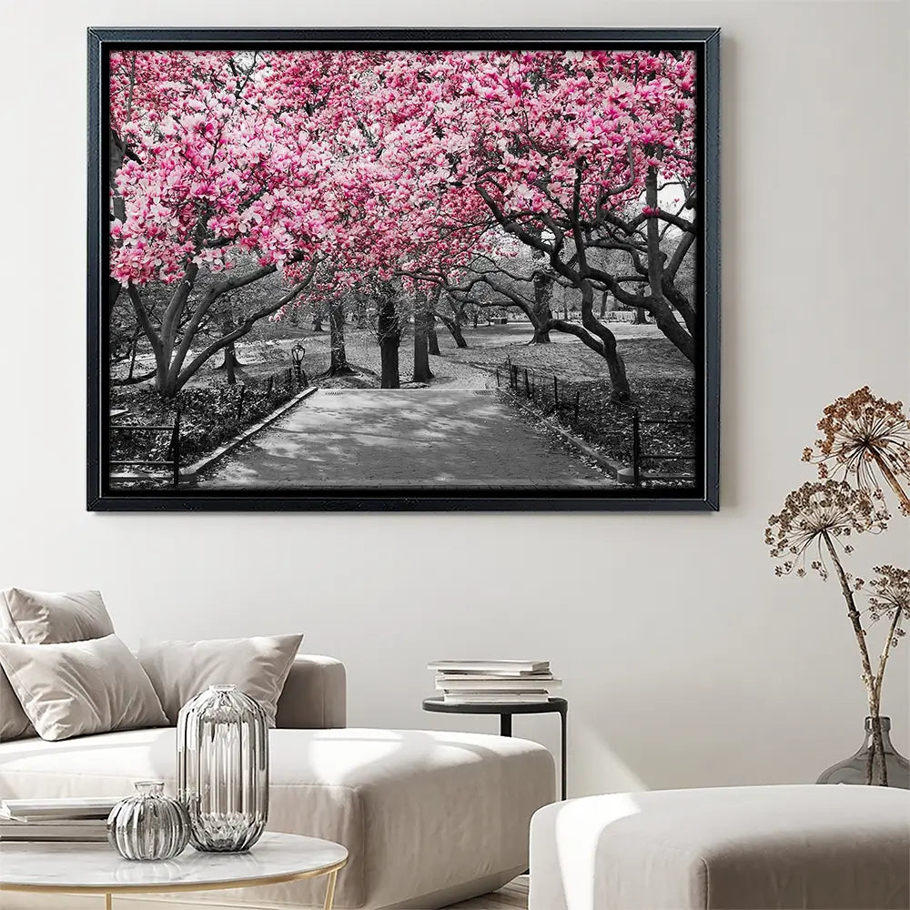 Pink Blossom Trees Canvas Print Pink Blossom Trees Canvas Print wall art product Ryan DeBerardinis / Shutterstock