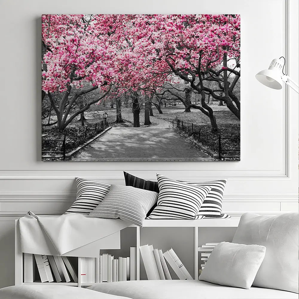 Pink Blossom Trees Canvas Print Pink Blossom Trees Canvas Print wall art product Ryan DeBerardinis / Shutterstock