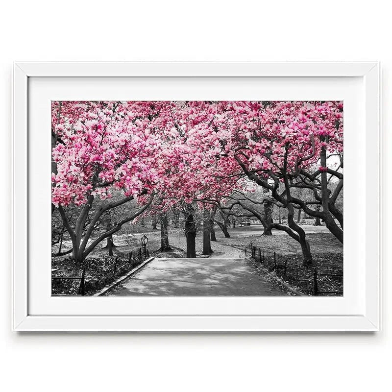 Pink Blossom Trees Framed Art Print Pink Blossom Trees Framed Art Print wall art product Ryan DeBerardinis / Shutterstock