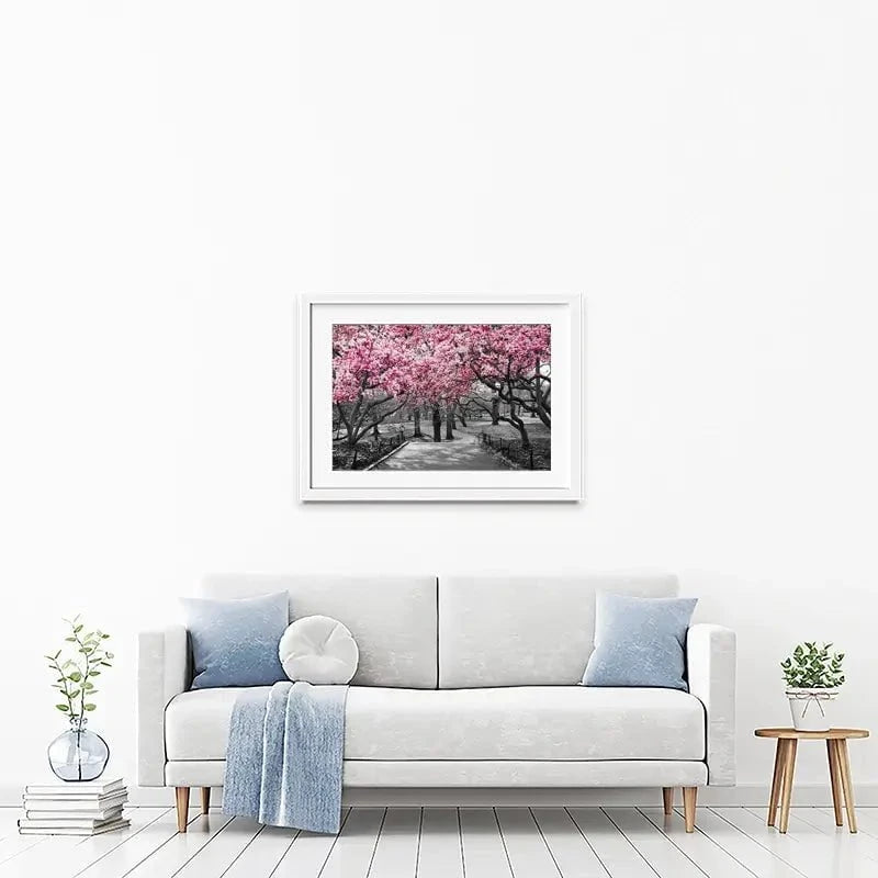 Pink Blossom Trees Framed Art Print Pink Blossom Trees Framed Art Print wall art product Ryan DeBerardinis / Shutterstock