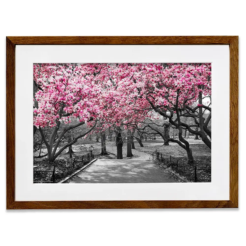Pink Blossom Trees Framed Art Print Pink Blossom Trees Framed Art Print wall art product Ryan DeBerardinis / Shutterstock