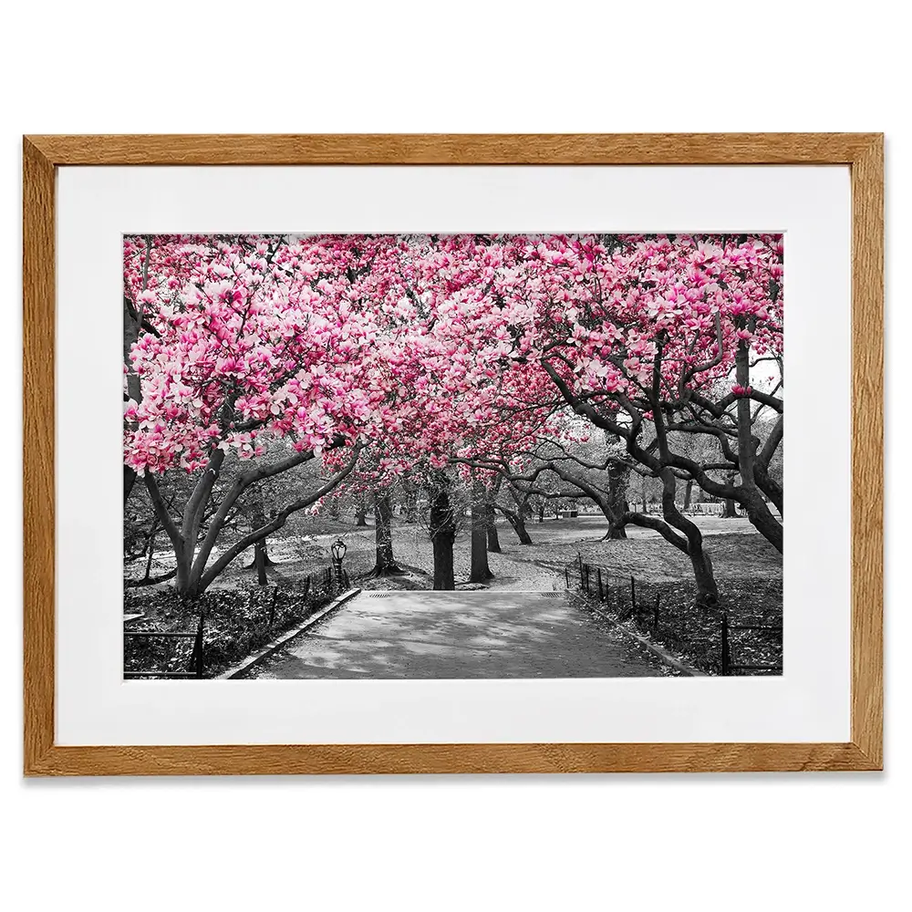 Pink Blossom Trees Framed Art Print Pink Blossom Trees Framed Art Print wall art product Ryan DeBerardinis / Shutterstock