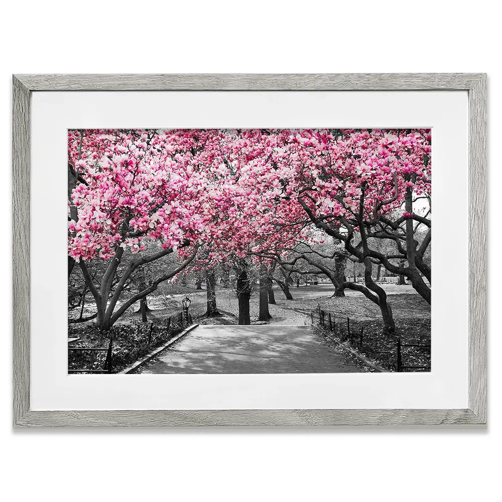 Pink Blossom Trees Framed Art Print Pink Blossom Trees Framed Art Print wall art product Ryan DeBerardinis / Shutterstock