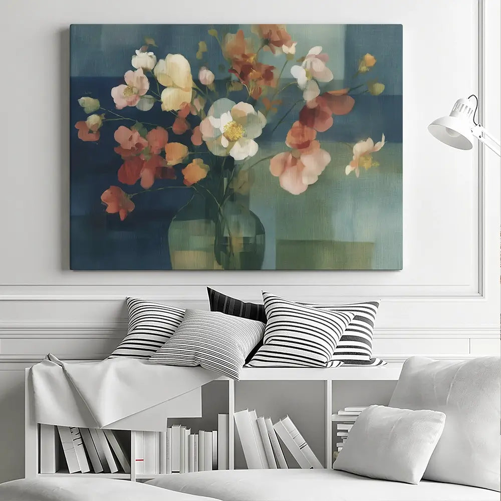 Pink Bouquet In Vase Canvas Print Pink Bouquet In Vase Canvas Print wall art product Chromatic Storm Studio