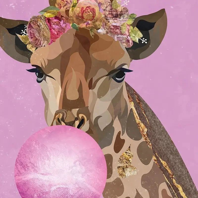 Pink Bubblegum Giraffe Art Print Pink Bubblegum Giraffe Art Print wall art product Sarah Manovski