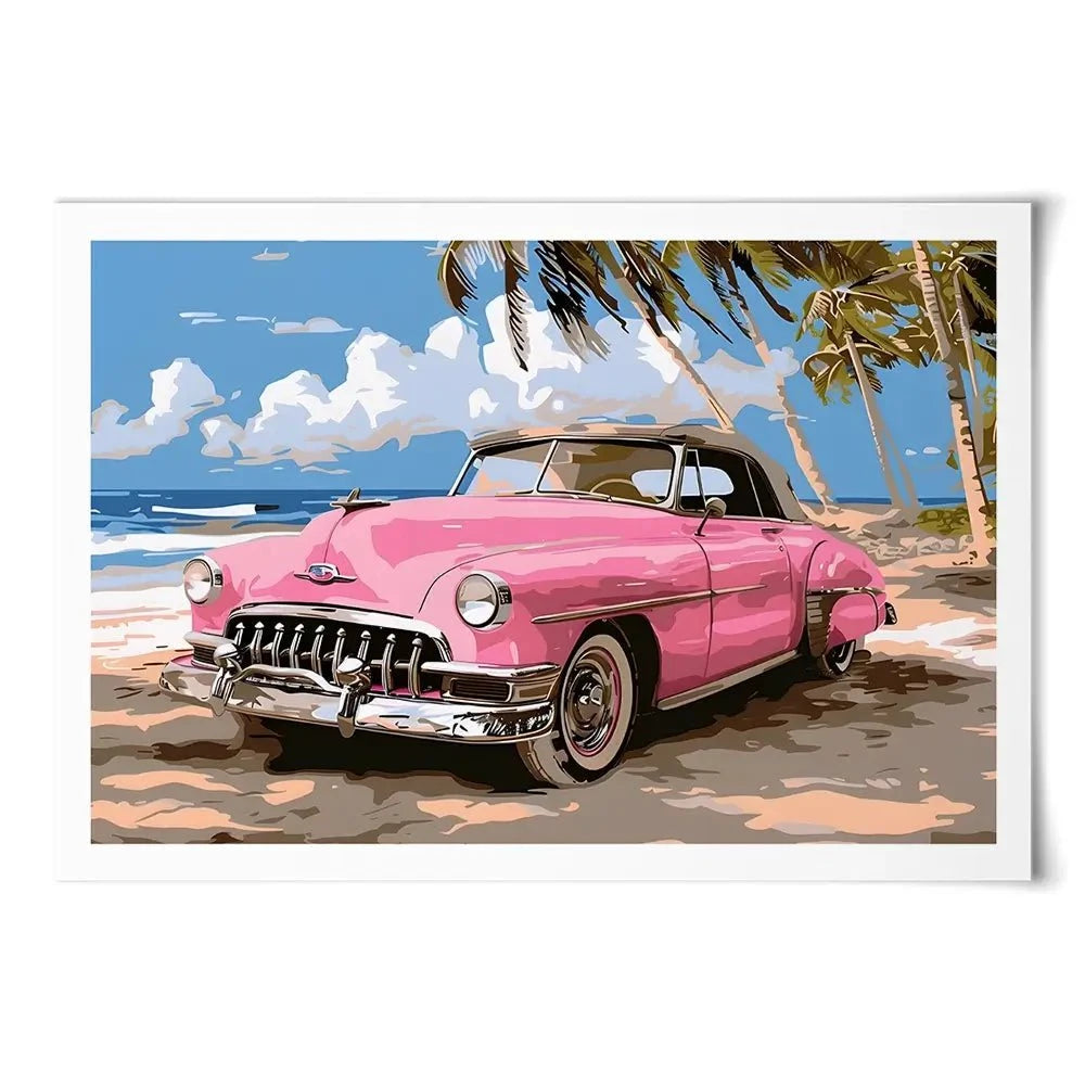 Pink Cadillac Art Print Pink Cadillac Art Print wall art product Art Print Shop