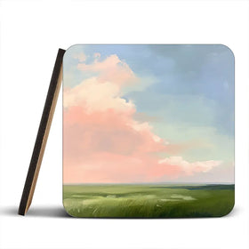 Pink Clouds Coaster Set Pink Clouds Coaster Set wall art product Tanya Ocean