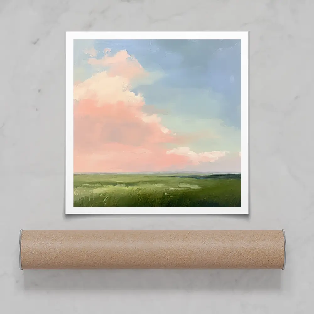 Pink Clouds Square Art Print Pink Clouds Square Art Print wall art product Tanya Ocean