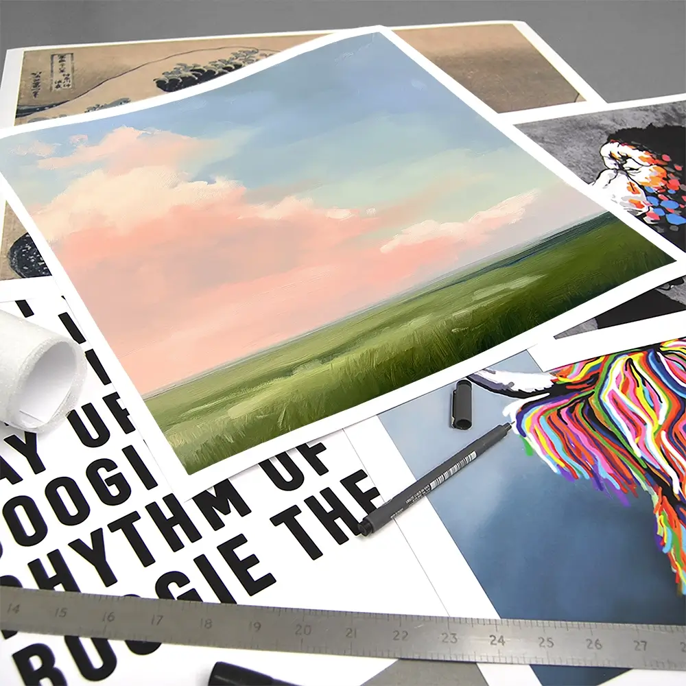 Pink Clouds Square Art Print Pink Clouds Square Art Print wall art product Tanya Ocean