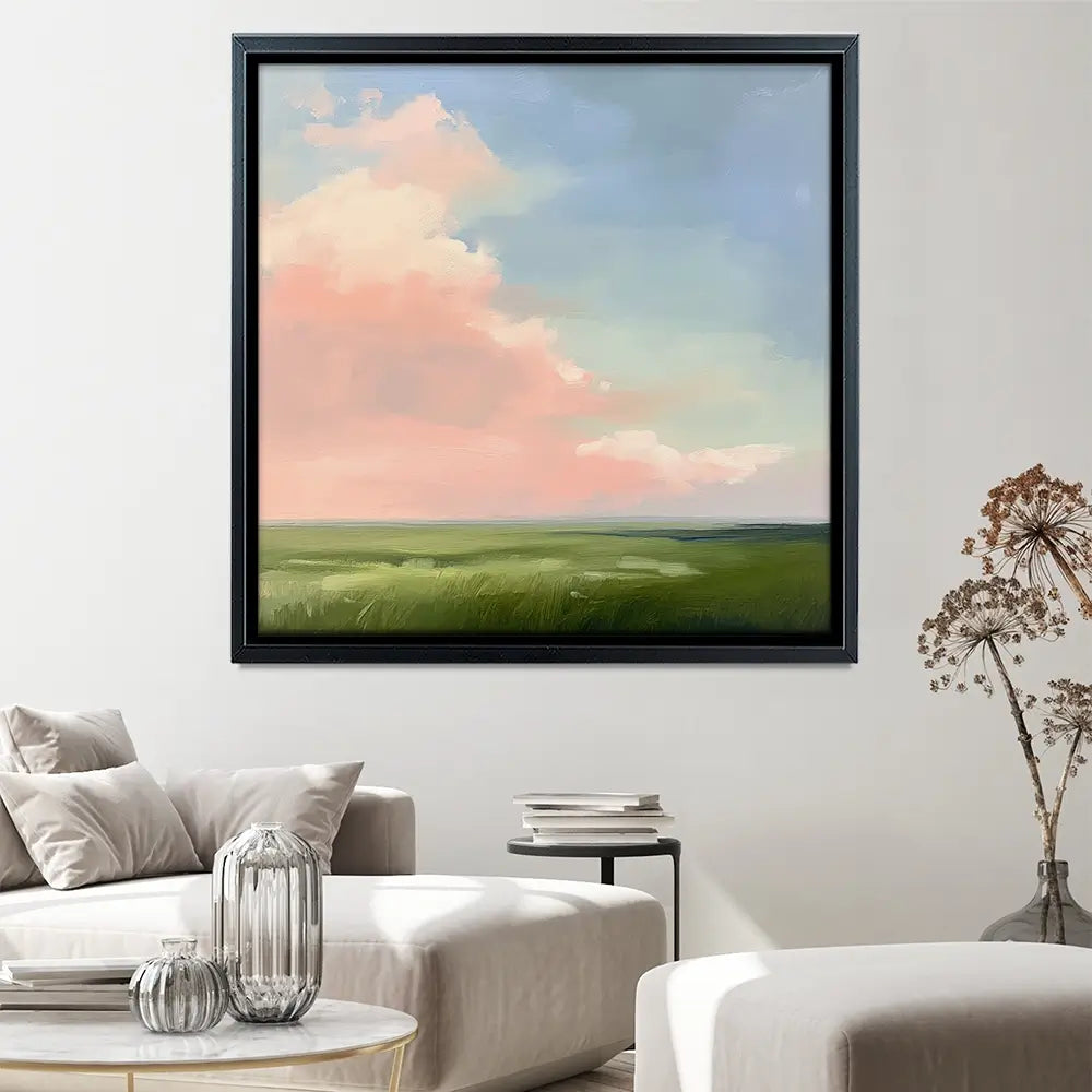 Pink Clouds Square Canvas Print Pink Clouds Square Canvas Print wall art product Tanya Ocean