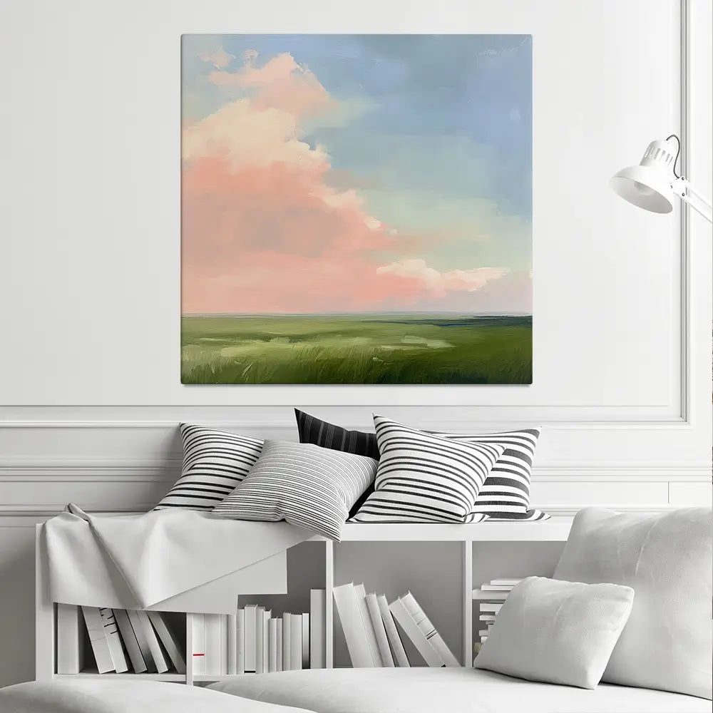 Pink Clouds Square Canvas Print Pink Clouds Square Canvas Print wall art product Tanya Ocean