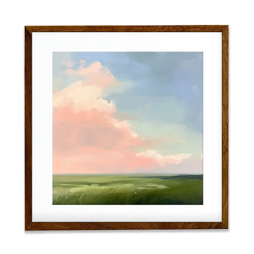 Pink Clouds Square Framed Art Print Pink Clouds Square Framed Art Print wall art product Tanya Ocean