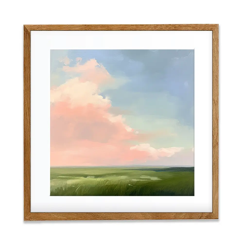 Pink Clouds Square Framed Art Print Pink Clouds Square Framed Art Print wall art product Tanya Ocean