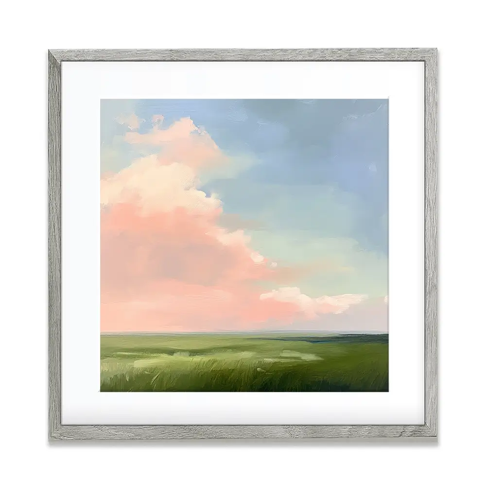 Pink Clouds Square Framed Art Print Pink Clouds Square Framed Art Print wall art product Tanya Ocean