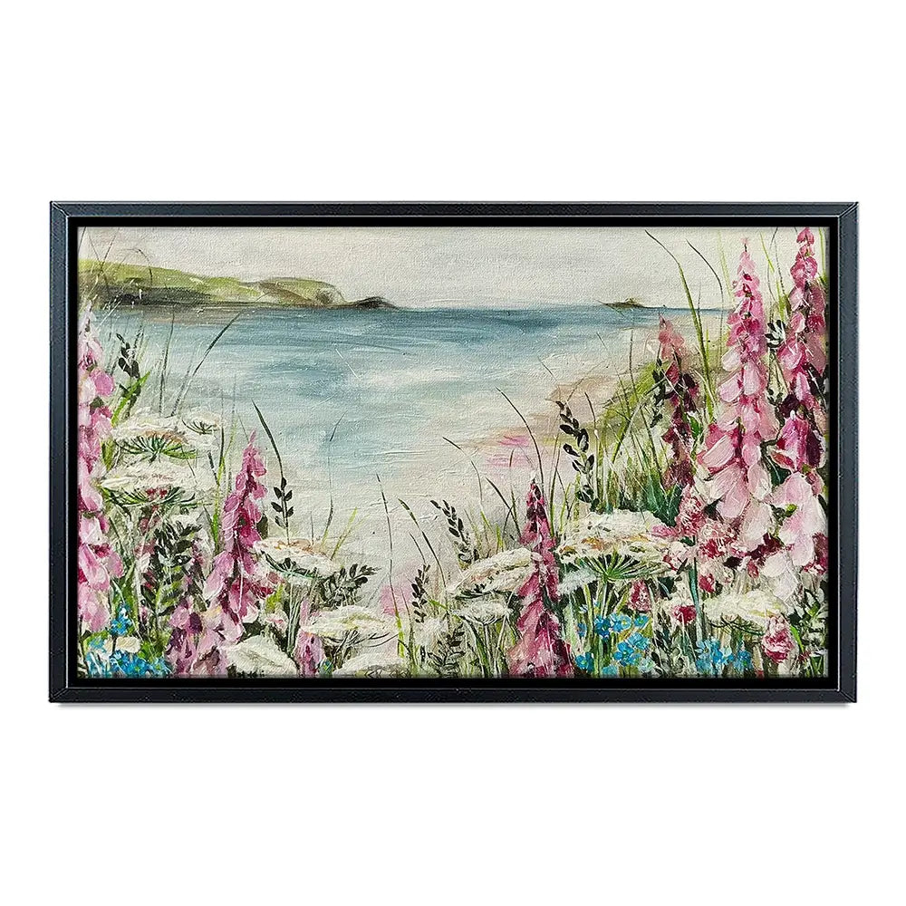 Pink Coastal Flowers 2 Canvas Print Pink Coastal Flowers 2 Canvas Print wall art product Nicola Jane Rowles