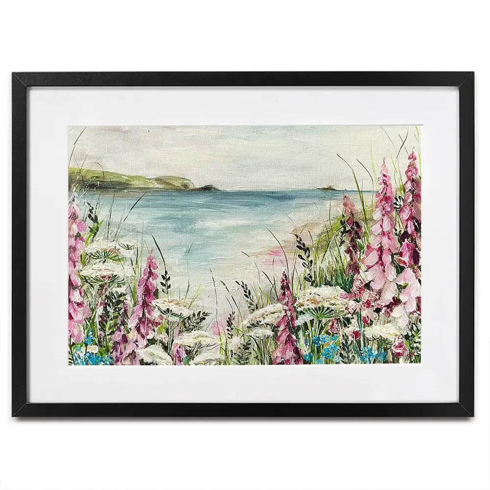 Pink Coastal Flowers 2 Framed Art Print Pink Coastal Flowers 2 Framed Art Print wall art product Nicola Jane Rowles