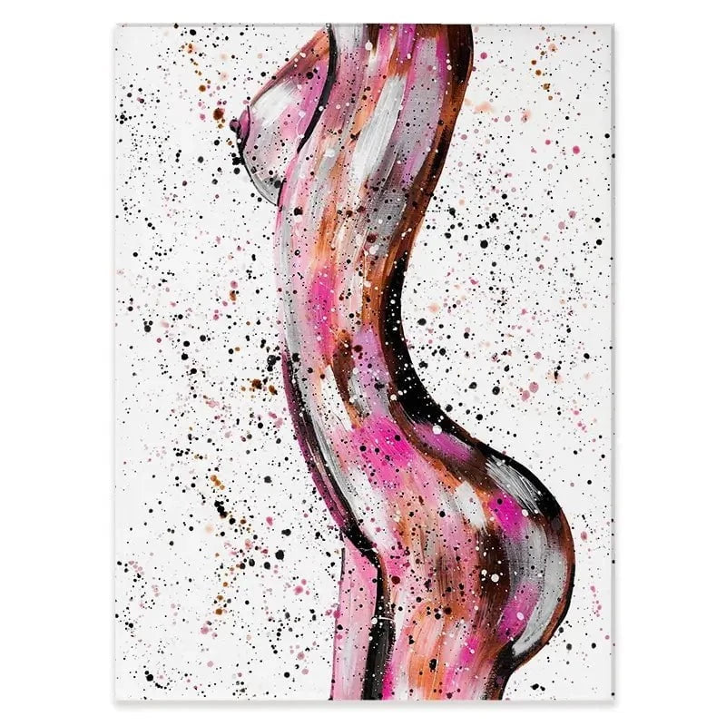 Pink Curves Canvas Print Pink Curves Canvas Print wall art product Emma LC Art