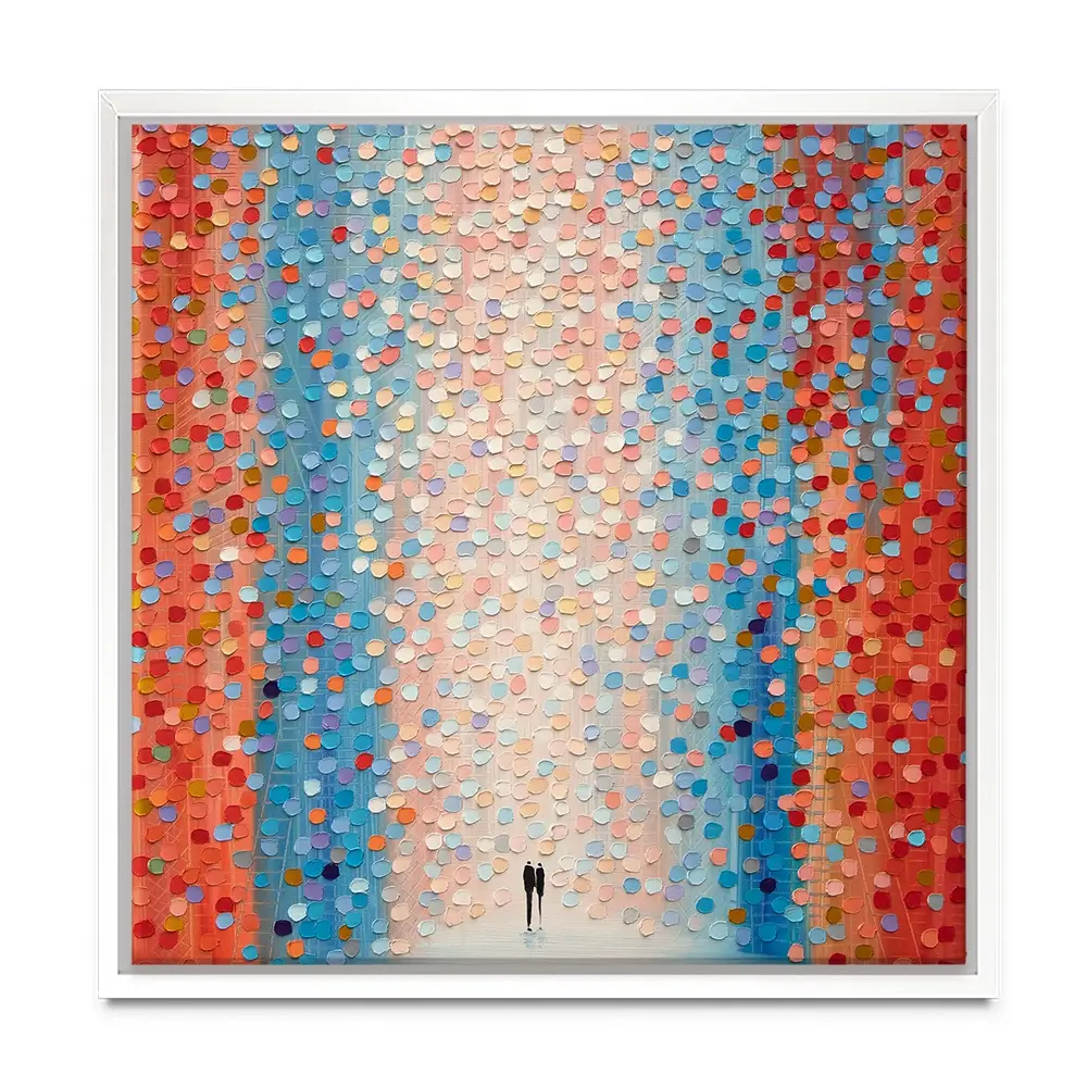 Pink Day Square Canvas Print Pink Day Square Canvas Print wall art product Art Print Shop