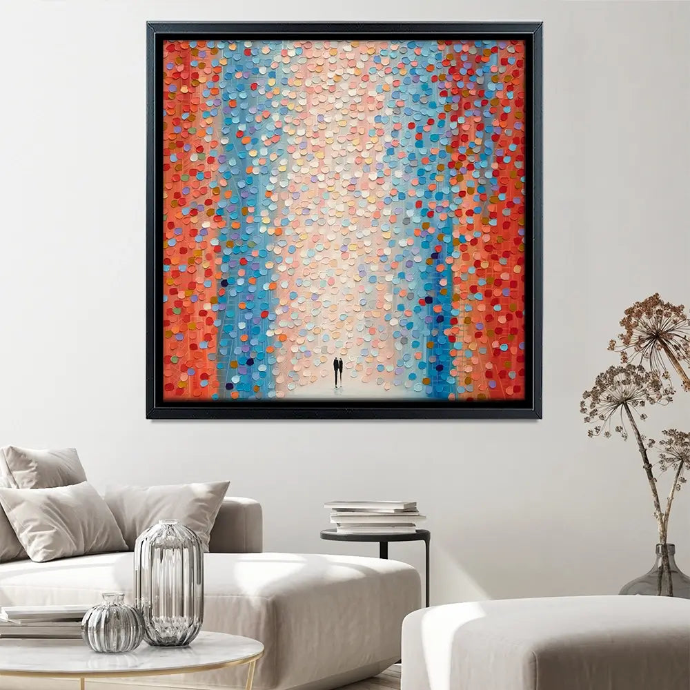 Pink Day Square Canvas Print Pink Day Square Canvas Print wall art product Art Print Shop