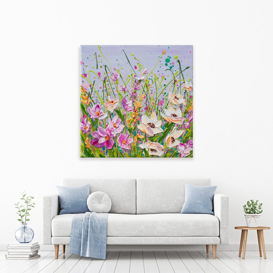 Pink Florals Canvas Print wall art product Olga Tkachyk